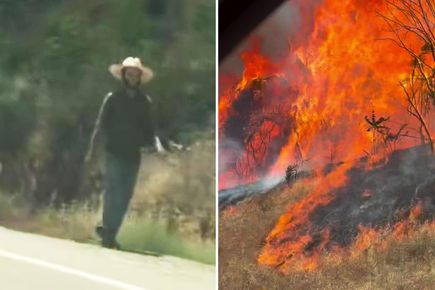 Натрапчиво видео на „The Man in the Straw Hat“, докато Dove Fire заплашва „The Gateway to Yosemite“